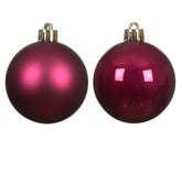 Decoris Shatterproof Bauble Box of 6 Pieces 6cm - Pomegranate,